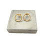 18ct Gold Vermeil Large Beaded Circle Studs, thumbnail 2 of 4