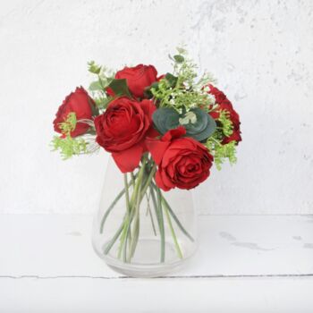 Everlasting Red Rose Bouquet With Gypsophelia, 6 of 7