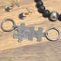 Personalised Two Piece Puzzle Keyring Heart Design, thumbnail 2 of 4