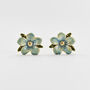 Gold Forget Me Not Flora Stud Earrings, thumbnail 1 of 7