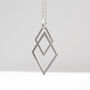 Sterling Silver Geometric Statement Necklace, thumbnail 1 of 10