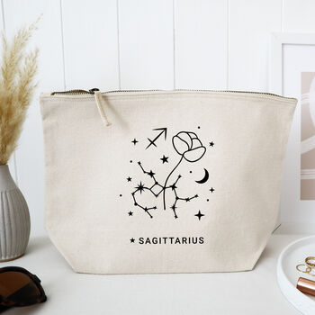 Sagittarius Star Sign Zodiac Cosmetic Bag Gift, 2 of 2