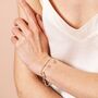 Stainless Steel Double Layer Dolphin Charm Bracelet In Gold, thumbnail 3 of 3