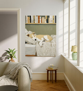 Sleeping Dog Portrait Art Print, 2 of 4