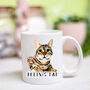Cat Illustrated Personalised Mug Cat Lover Gift, thumbnail 2 of 6