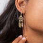 Gold Plated Dream Catcher Earrings, thumbnail 4 of 8
