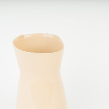 Large Handmade Stoneware Pink Bouquet Vase For Flowers, 3 of 4