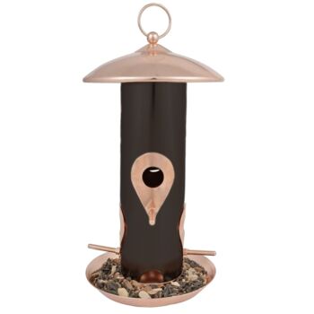 Copper And Black Metal Bird Feeder, 4 of 4