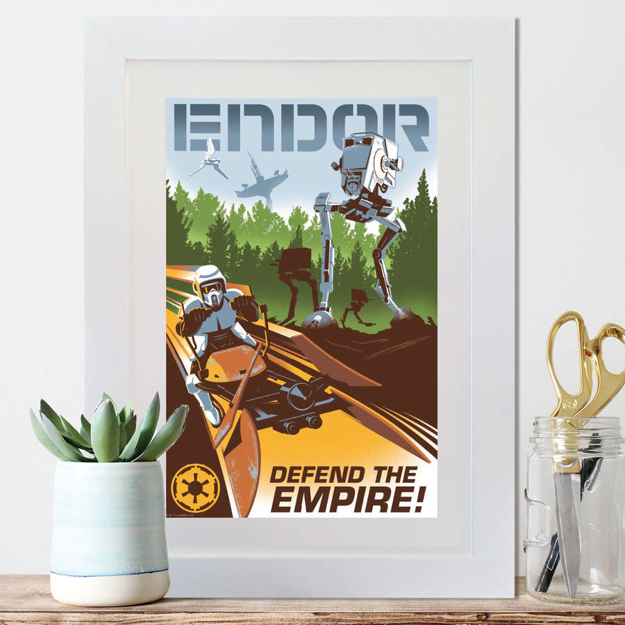 Download Star Wars Retro Endor Framed Print By Instajunction ...