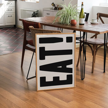 Eat! Bold Kitchen Dining Room Wall Art Print, 3 of 6