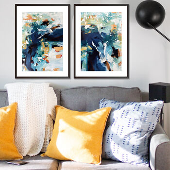 Abstract Wall Art Print Set From Original Painting, 6 of 10