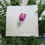 Single Pink Tulip Flower Brooch, thumbnail 2 of 3