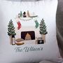 Log Cabin Christmas Cushion, thumbnail 2 of 2