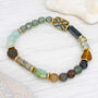 Ancient Forest Indian Agate, Amazonite And Labradorite Handmade Beaded Bracelet, thumbnail 1 of 3