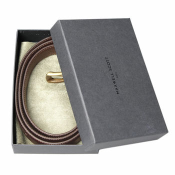 Personalised Luxury Leather Belt For Men. 'Gianni B', 9 of 11