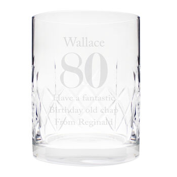 Personalised Big Age Cut Crystal Whisky Tumbler Glass, 7 of 7