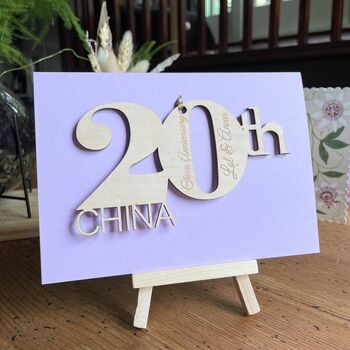 Personalised Wooden Keepsake Anniversary Meaning Card, 12 of 12