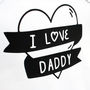 'I Love Daddy' Children's T Shirt, thumbnail 2 of 4
