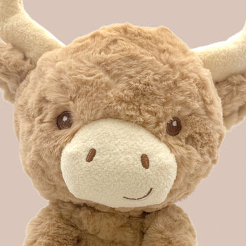 Harriet Highland Cow Soft Toy With Personalised Pyjamas, 5 of 8