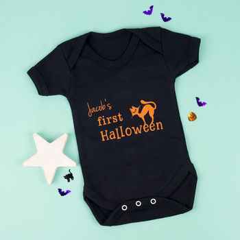 'My First Halloween' Personalised Babygrow, 4 of 6