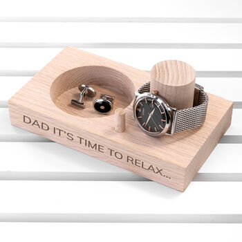 Personalised Oak Watch Stand, 7 of 7