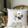 Personalised White Labrador Hearts Cushion Cover Gift, thumbnail 2 of 2