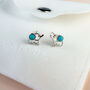 Sterling Silver Turquoise Elephant Stud Earrings, thumbnail 1 of 6