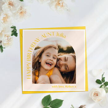 Personalised Aunt Photo Birthday Card, 2 of 4