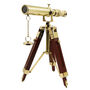 Personalised Brass Telescope With Wooden Tripod Stand, thumbnail 6 of 11