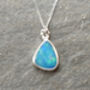 Australian Opal Doublet Necklace In Sterling Silver, thumbnail 4 of 4