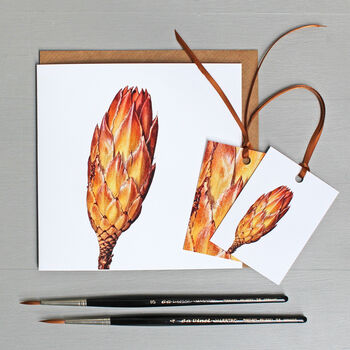 Gift Tags With Dried Protea Bud Illustrations, 2 of 4