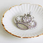 Vintage Style Crown Brooch, thumbnail 1 of 4