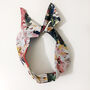 Winter Floral Print Cotton Wire Headband, thumbnail 6 of 6