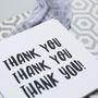 'Thank You, Thank You, Thank You' Card, thumbnail 2 of 4