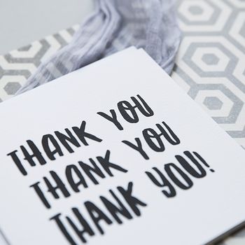 'Thank You, Thank You, Thank You' Card, 2 of 4