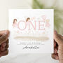 Personalised Fairy 1st Birthday Card Baby Girl, thumbnail 1 of 3