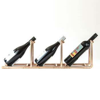 Handmade Wine Rack Display In Copper, 2 of 6
