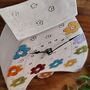 Floral Ceramic Mantel Clock In Bright Colours With Pendulum, thumbnail 6 of 8