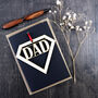 Diamond Dad Father's Day Card With Woodcut Keepsake, thumbnail 1 of 6