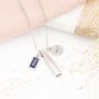 Personalised Engraved Minimalist Cremation Necklace With Birthstone, thumbnail 1 of 8