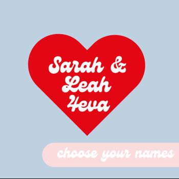 Personalised Cherub Couple's Names Art Print, 2 of 3