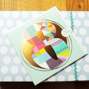 Gold Foiled Number Eight Card, 4 of 5