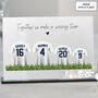 Personalised Family Together Football Shirt Plaque, thumbnail 4 of 9