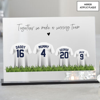 Personalised Family Together Football Shirt Plaque, 4 of 9