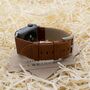 Personalised Brown Leather Strap For Apple Watch, thumbnail 2 of 7