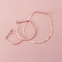 Teardrop Hoop Earrings In Rose Gold Fill, thumbnail 1 of 10