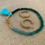 Ombre Om Beads Agate Tassel Bracelet, thumbnail 2 of 9