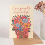 Congratulations Wildflowers Seeded Paper Greetings Card, thumbnail 1 of 3
