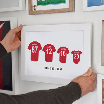 Personalised Family Football Shirt Print, 2 of 5
