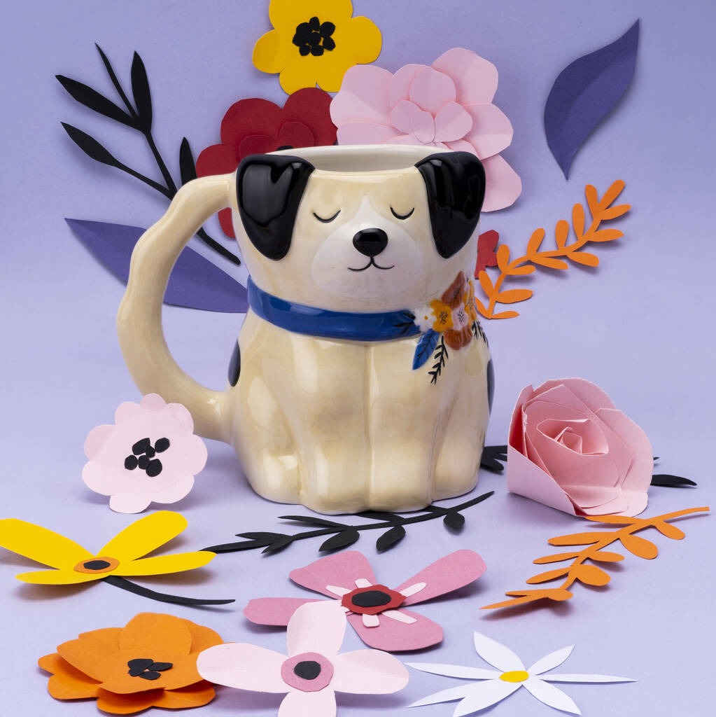 Ceramic Puppy Dog Snack Mug, 1 of 5